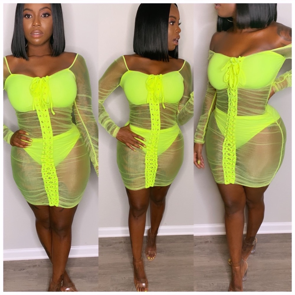 Sexy Neon Dress w/ underlining included